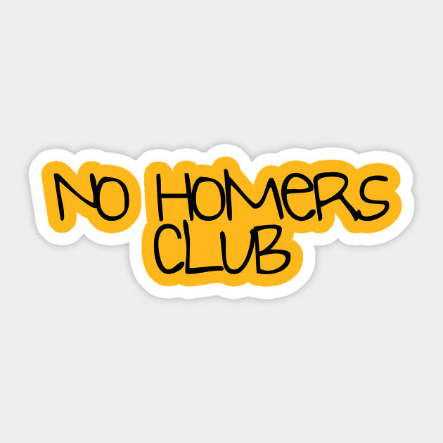 No Homers club Sticker by PsychoDelicia